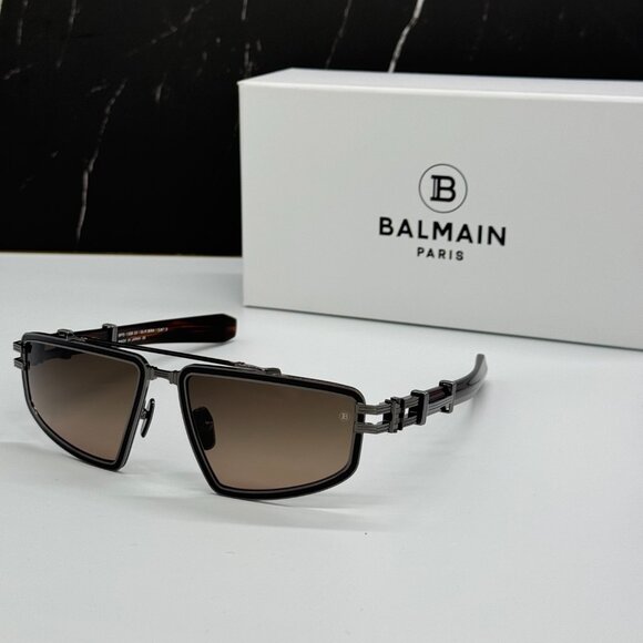 NEW BALMAIN TITAN BPS-139B UNISEX BROWN BALMAIN SUNGLASSES - Picture 1 of 12